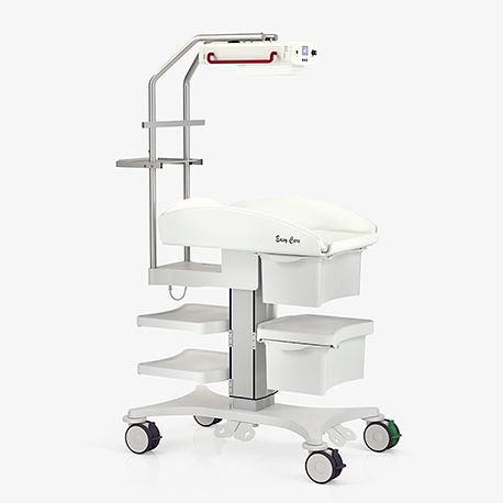 Plataforma calentadora para neonatos con ruedas - Easy Care - Weyer
