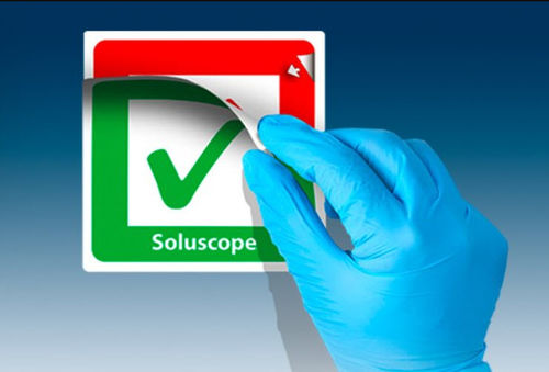 Etiquetadora para contenedores - EasyTag - Soluscope - manual / de etiquetas adhesivas