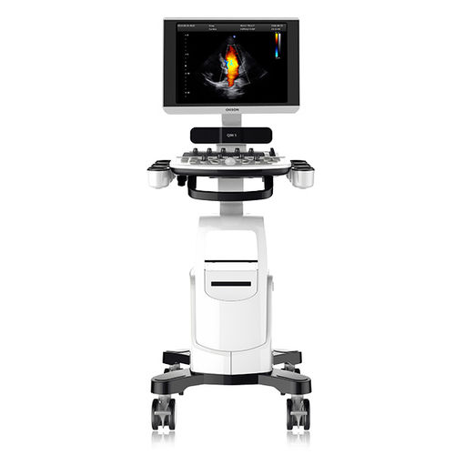 Ecógrafo con soporte, compacto - QBit 5 - CHISON Medical Technologies - para ecografía pulmonar / doppler-color / blanco y negro