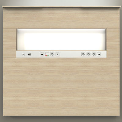 Unidad médica de cabecera de pared - Q 100 - SCHYNS - horizontal / modular / para unidad de cuidados intensivos