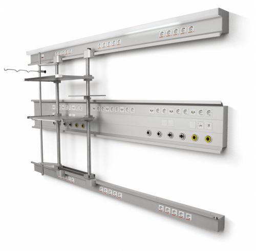 Unidad médica de cabecera de pared - Q 100 intensive - SCHYNS - horizontal / modular / para unidad de cuidados intensivos