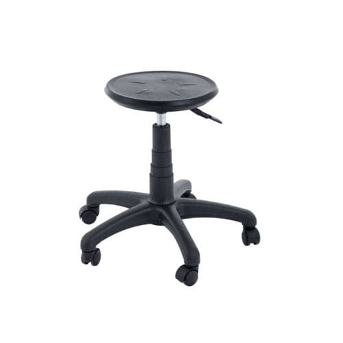 Taburete para centro sanitario - 90.1589 - Üzümcü Medical Devices - hidráulico / cuadrado / negro