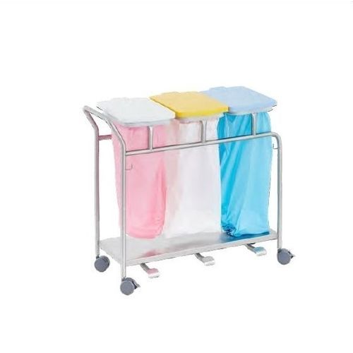 Carro para bolsas para lavandería - 40862 - Üzümcü Medical Devices - de limpieza / 3 bolsas / de acero inoxidable