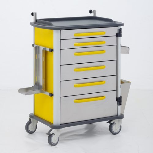 Carro de emergencia - 74403 - Üzümcü Medical Devices - para cuidados intensivos / de uso general / para aparato