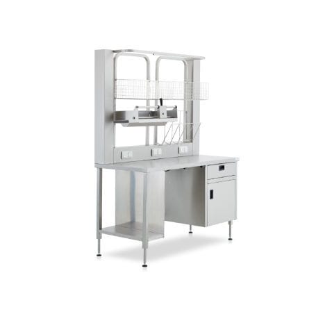 Mesa de acondicionamiento de instrumental médico - 55.1378 - Üzümcü Medical Devices - rectangular / de acero inoxidable / con cajones