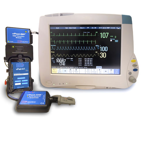 Simulador de paciente ECG - vPad-A1 - Datrend Systems - SpO2 / presión arterial no invasiva / multiparamétrico