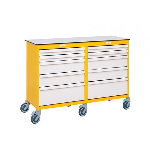 Armario de hospital - 1007.12W01 - VILLARD MÉDICAL - con cajón / con ruedas