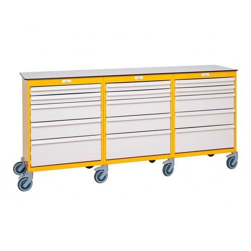 Armario de hospital - 1007.13W01 - VILLARD MÉDICAL - con cajón / con ruedas
