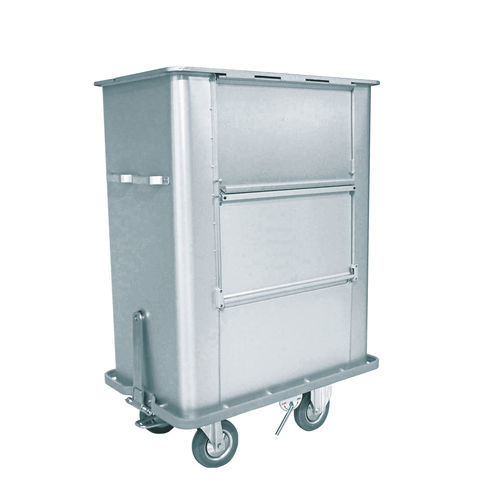 Armario para ropa sucia - 416.65 - VILLARD MÉDICAL - con puerta / con ruedas / de aluminio anodizado