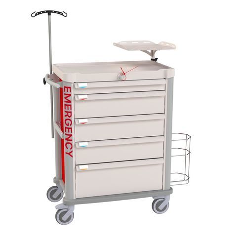 Carro de emergencia - Eolis® - VILLARD MÉDICAL - para consumibles / para desfibrilador / para transporte