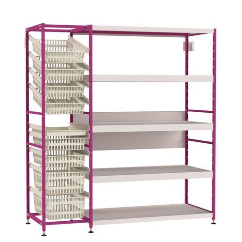 Estantería modular - Eolis® - VILLARD MÉDICAL - para cestas / inclinada