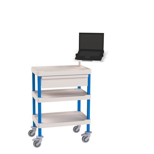 Carro informático con cajón - Eolis® - VILLARD MÉDICAL - seguro / accesorios / modular
