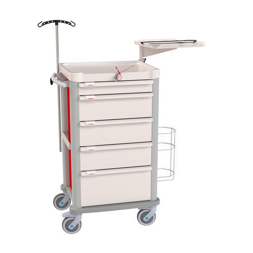 Carro de emergencia - Eolis® COMPACT - VILLARD MÉDICAL - de hospital / para desfibrilador / para transporte