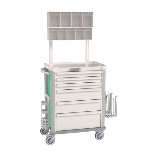 Carro de anestesia - Eolis® - VILLARD MÉDICAL - para transporte / para desechos / de almacenamiento