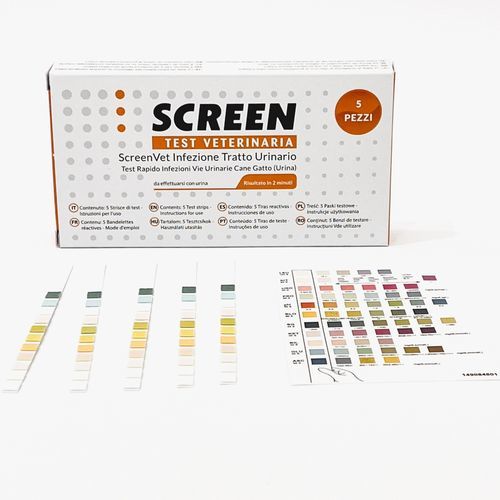 Prueba rápida de infección de las vías urinarias - 984705816 - SCREEN ITALIA - veterinaria / inmunocromatográfica / con tira reactiva