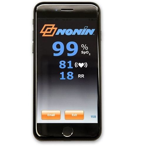 Aplicación para iOS para oxímetro de pulso - NoninConnect™  - Nonin - de monitorización / de telemonitorización / iOS