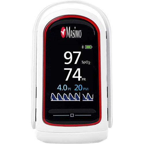 Pulsioxímetro de dedo - MightySat® Rx - Masimo - compacto / médico / alimentado por batería