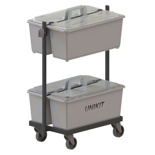Carro médico - DOUBLE UNIKIT - IPC - de limpieza / para desechos / compacto