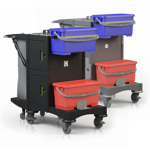 Carro médico - BRIX PT - IPC - de limpieza / con puerta / con bolsa