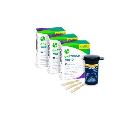 Tira de prueba de diabetes - OneTouch Verio® - Lifescan - de glucemia