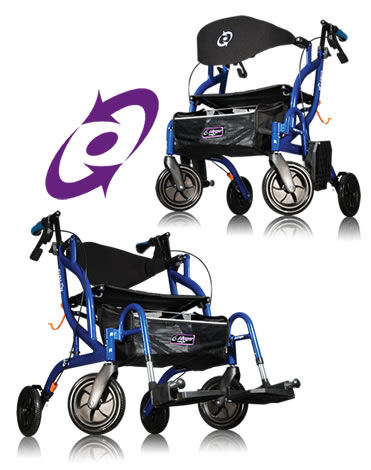 Silla de traslado de interior - Airgo® Fusion - AMG Medical - de exterior / con respaldo regulable