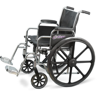 Silla de ruedas manual - Airgo® Steel - AMG Medical - de exterior / de interior