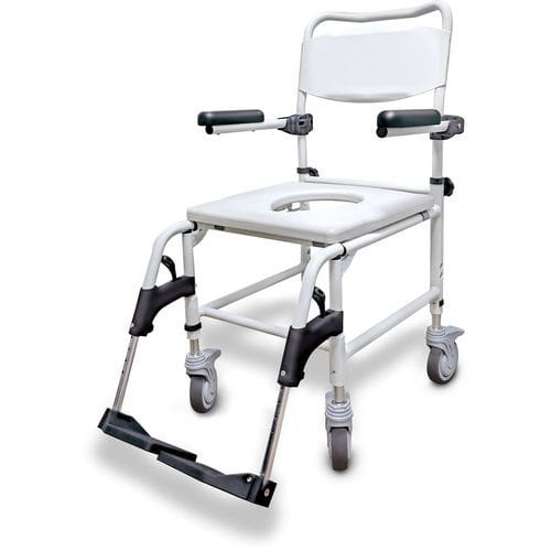 Silla con orinal con reposabrazos - Zorbi™ - AMG Medical - con cubo / con ruedas
