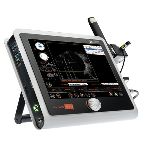 Ecógrafo portátil - COMPACT TOUCH - Quantel Medical - Ophthalmology - para exploración oftálmica / blanco y negro / pantalla táctil