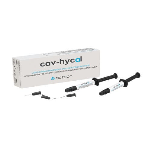 Material dental de hidróxido de calcio - Cav-Hycal™ - ACTEON GROUP - pasta / fotopolimerizable / radiopaco