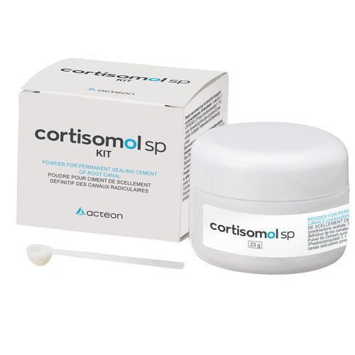 Material dental para sellado de canales - Cortisomol&trade; SP - ACTEON GROUP - endodóntico / en polvo / radiopaco