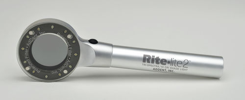 Lámpara para exploración oral - Rite Lite 2 - AdDent, Inc.   - para determinación del tono dental / led / portátil