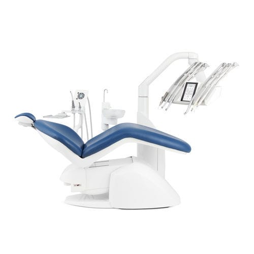 Unidad dental con sillón eléctrico - PACIFIC® NEO.2 - Airel-Quetin - con reposacabezas flexible / con cámara intraoral / con portainstrumentos