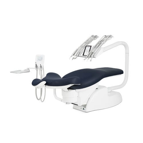 Unidad dental con sillón eléctrico - PE9 EVO.2 - Airel-Quetin - con reposacabezas flexible / ambidiestros / con cámara intraoral