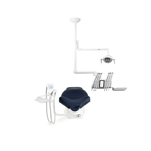 Unidad dental con sillón eléctrico - PE9 - Airel-Quetin - ambidiestros / con portainstrumentos / con luz