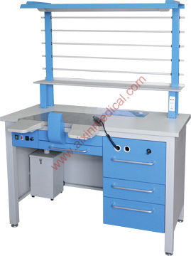 Puesto de trabajo para laboratorio dental con luz - AX-JT4 - Aixin Medical Equipment Co.,Ltd   - con campana / automático