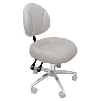Taburete para odontología - AJAX03 - Ajax Medical Equipment - de altura variable / con respaldo regulable