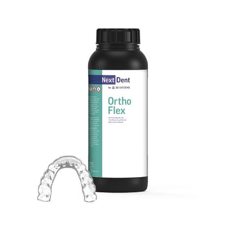 Material dental de resina - Ortho Flex - 3D Systems - para férulas terapéuticas / para impresión en 3D / transparente