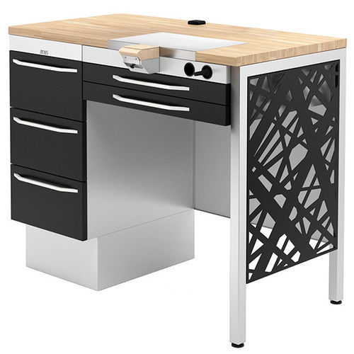 Puesto de trabajo para laboratorio dental de formación - XL1T-R - ARIES MEDICAL Srl - con estantes