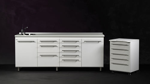 Conjunto de muebles de suministros - serie EUROPA - ARIES MEDICAL Srl - para instrumental dental / para consumibles / de uso general