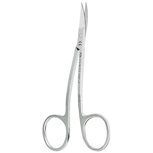 Tijera para encías - 0307-1 - ASA Dental - de La Grange / para humanos / curvada