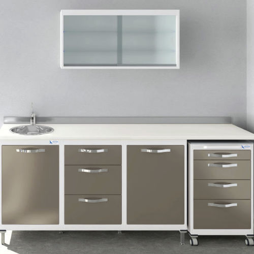 Armario para instrumental dental - FOCUS - ASTRA MOBILI METALLICI   - para clínica dental / con estante / con puerta
