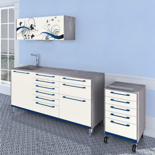 Armario para instrumental dental - Decus - ASTRA MOBILI METALLICI   - para clínica dental / con estante / con puerta