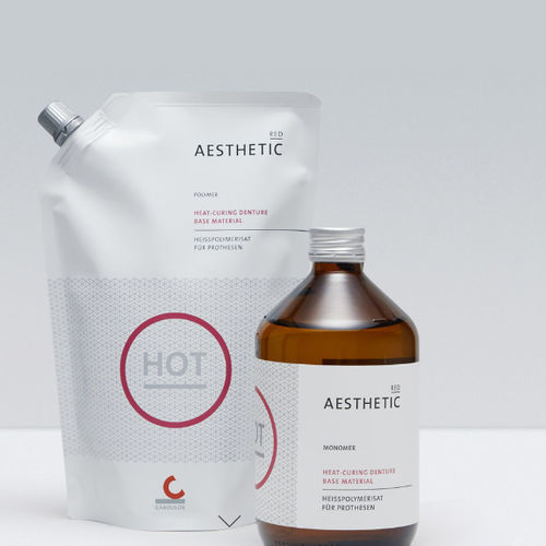 Material dental de resina - AESTHETIC RED - Candulor - gingival / para la fabricación de dentaduras postizas / en polvo