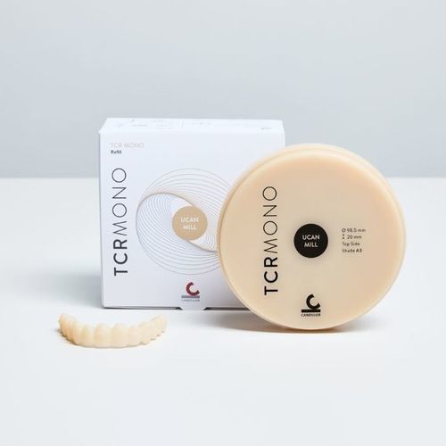 Material dental de fibra acrílica - UCAN Mill - Candulor - CAD CAM / para prótesis dentales / para la fabricación de dentaduras postizas