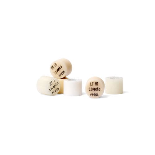 Material dental de cerámica de vidrio - Livento® press - Cendres+Métaux SA   - de disilicato de litio / para inlays dentales / para onlays dentales