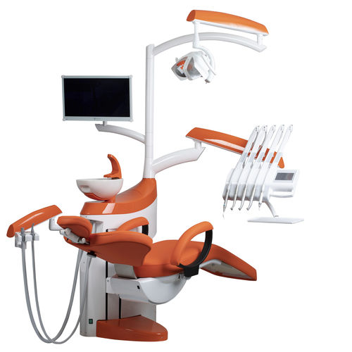 Unidad de tratamiento dental con sillón - CHEESE L - CHIRANA - con monitor / con portainstrumentos / con luz