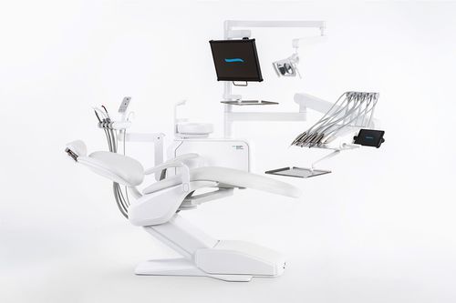Unidad de tratamiento dental con sillón - Model Pro 500 - DIPLOMAT DENTAL s.r.o. - compacta / con monitor / con portainstrumentos