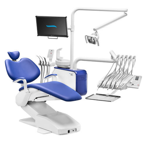 Unidad dental con sillón eléctrico - Model One 100 - DIPLOMAT DENTAL s.r.o. - con reposacabezas flexible / compacta / con monitor