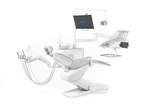 Unidad de tratamiento dental con sillón - Model Pro 500 - DIPLOMAT DENTAL s.r.o. - compacta / con reposacabezas flexible / ambidiestros