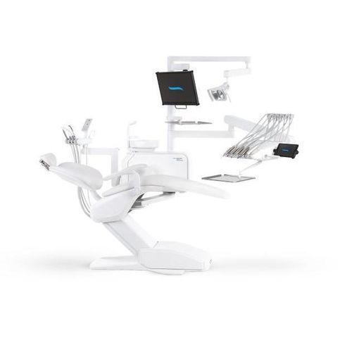 Unidad dental con reposacabezas flexible - Model PRO series - DIPLOMAT DENTAL s.r.o. - modular / con monitor / con portainstrumentos
